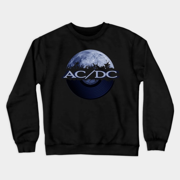 ACxDC blue moon vinyl Crewneck Sweatshirt by hany moon